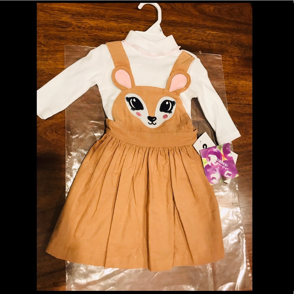 SALE 12mo girl cute corduroy Jumper dress